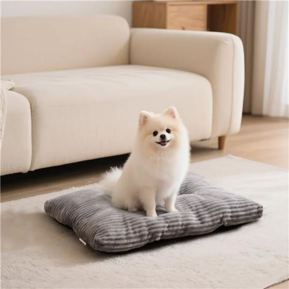 Washable Dog Bed Deluxe Plush Dog Crate Beds Comfy Pad Anti-Slip Pet 21